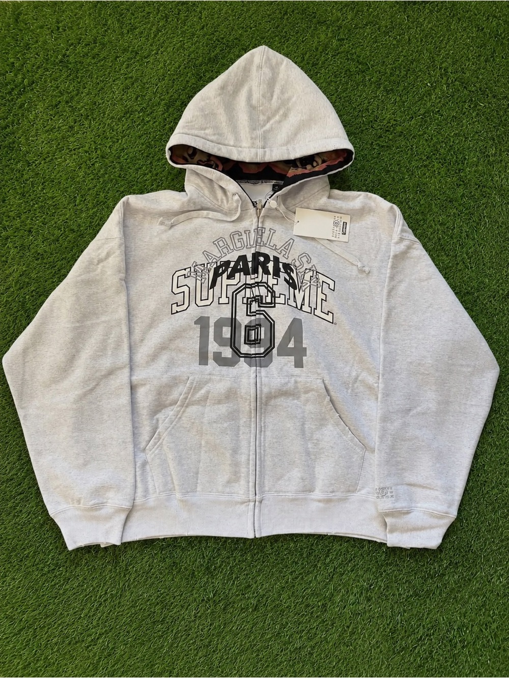 Grey Maison Margiela Supreme zip up